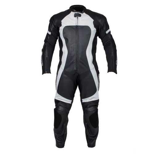Tuta moto unica pelle nera - in,