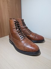 STIVALI DA TREKKING STRINGATI DA UOMO IN PELLE MARRONE CHIARO RAVEL TAGLIA 9 EU 43 STILE MILITARE