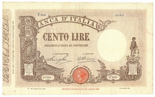 100 lire barbetti grande - 100,