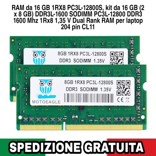 Ram 1rx8 pc3l 12800s - da, gb