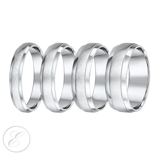 Anello platino opaco e - anello, in