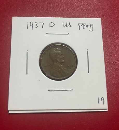1937 penny moneta - 1937, d