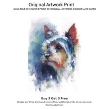 Yorkshire Terrier Dog 5"x7"