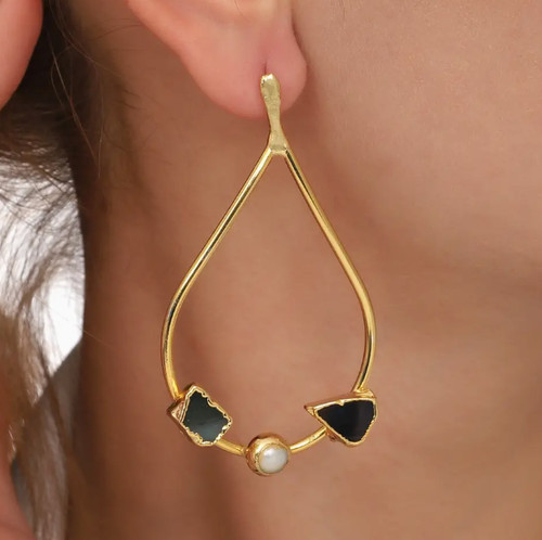 Orecchini placcati oro 18k con - placcati,