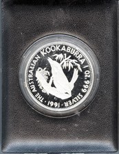 Kookaburra 1991 $5 argento
