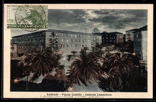 Cartolina sassari piazza - sassari,,