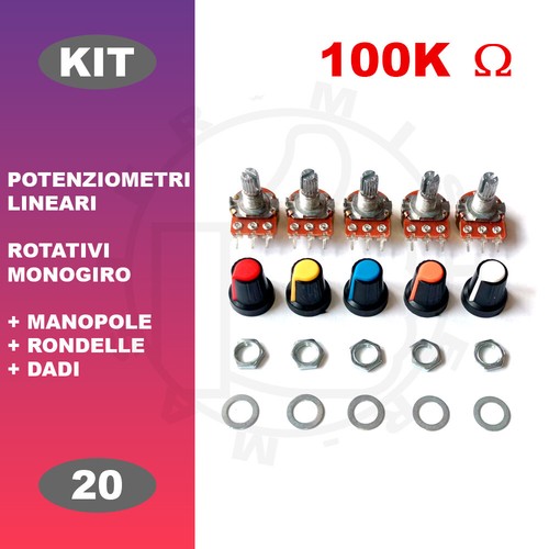 Potenziometro 100k ohm lineare - potenziometro,