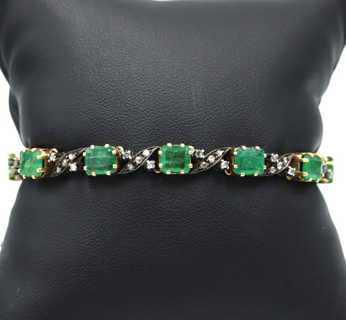 Bracciale antico smeraldi