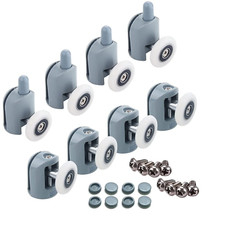Set Di 8 Rulli per Porta Doccia, Guide per Porta Doccia Singole, Ruote, Puleggia