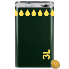 LATTINA per OLIO EVO in METALLO VERDE CONTENITORE da  3 Litri con TAPPO ERMETICO