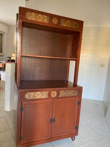 Credenza antica intarsiata - credenza,