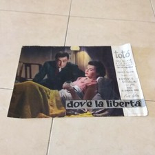 TOTO' DOV'E LA LIBERTA LOCANDINA FILM CINEMA DEL 1954 CM.47 X CM. 33 