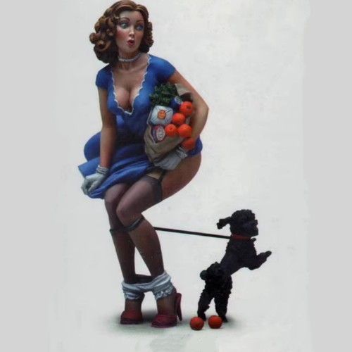 Dog walking lady scala 24 - dog-walking, 1/24