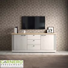 Credenza madia 2 ante 3 cassetti rovere bianco frassinato 211x88cm ARMONIA