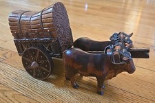 Carrozza bue vintage in legno