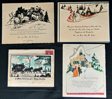 Set 4 biglietti di auguri