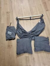 Sedia Sospesa con Supporti, Amaca XL con Cuscini Interno Esterno Grigio