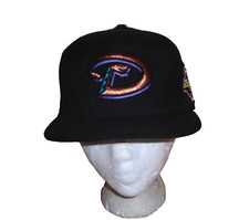 Cappello berretto New Era Arizona Diamondback 59Fifty World Series 2001 nero aderente taglia 7