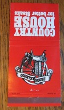 COWBOY'S SADDLE MATCHBOOK MATCHCOVER: COUNTRY HOUSE STEAKHOUSE (GERMANIA) -E6