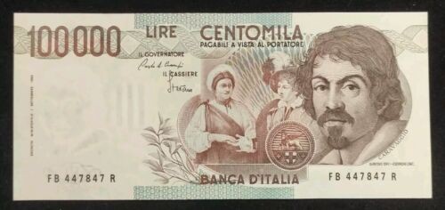100000 lire caravaggio - 100000, 1°