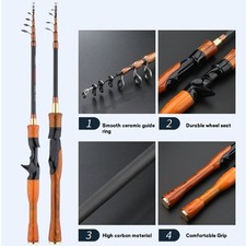 Canne pesca telescopiche - canne,