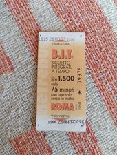 B.I.T. Biglietto Metro Roma Vintage 1997
