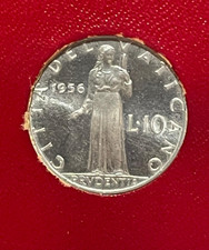 VATICAN COIN 10 Lire 1956 POPE