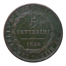 5 centesimi 1826 - Genova - Carlo Felice - Regno di Sardegna - qBB