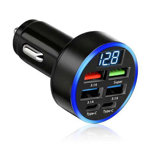 Caricatore auto usb porte - c, 6