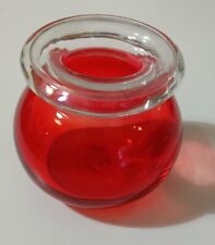 Vaso  Ikea vetro Rosso soffiato a bocca 7 cm alto 8 cm Ø raro design vaso