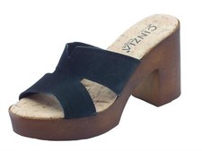 Cinzia Soft IAF2833420 Nero Sandali Scalsati per Donna in nabuk con taccone e pl