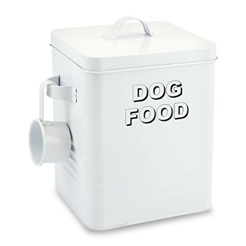 Metal dog food storage - metal,