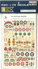 DE HAVILLAND VAMPIRE 1/72 DECALS ESCI 93 - SIGILLATO