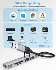 Hub USB Tipo-C : 5 Porte, Card