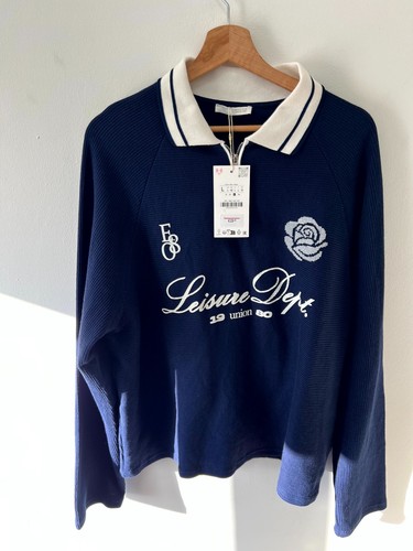 Polo zara stampa contrasto - stampa, a