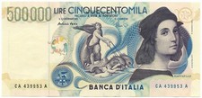 500000 LIRE BANCA D'ITALIA
