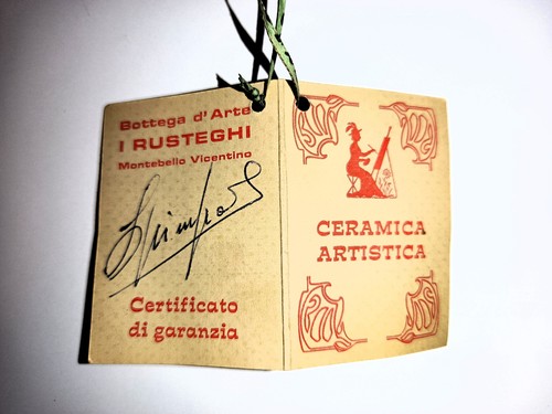 Certificato ceramica artistica - certificato,