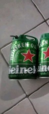 (1) Heineken 5L Mini Fusto 11 x 7" Vuoto LATTINA DA TIRAGGIO Svuota con Rubinetto
