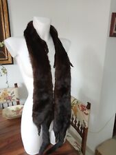 Collo sciarpa due visoni veri vis a vis, di buonissima qualità, pelo lucido, com