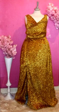 ABITO DONNA PAILLETTES ORO