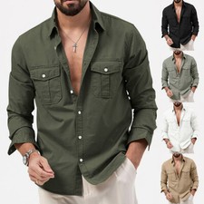 Camicia Cargo Da Uomo Top A