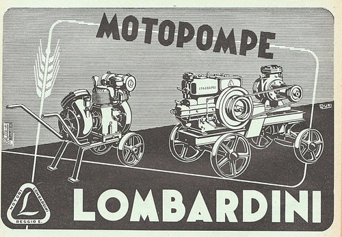 Pubblicita 1955 moto pompe - moto,