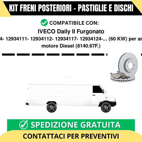 Kit freni posteriori - posteriori, per