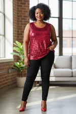 Canotta Paillettes Natalizie