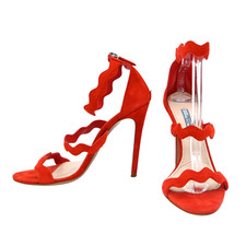 Prada Red-Orange Scalloped