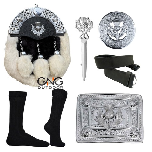 Set kilt scozzese con - scozzese,