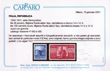 1945/48 Lire 30 + Lire 100