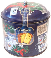 Antica porta panettone  BATTISTERO  in latta  misura 22 X 20  circa anni 60/70