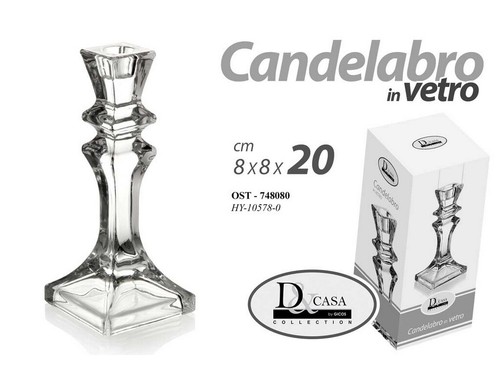 Portacandela candelabro vetro - candelabro,