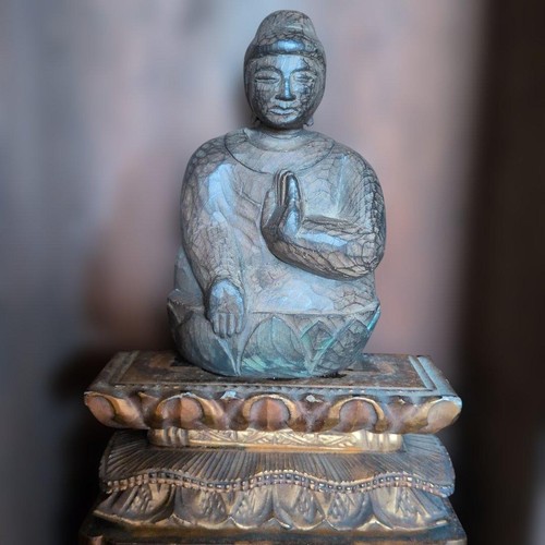 Statua giapponese enku buddha - giapponese,